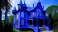 Placeholder: A purple mansion filled with spirits painted by The Limbourg Brothers