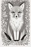 Placeholder: A delightful coloring page design showcasing an adorable baby fox in a charmingly naive art style. The artist has skillfully created a whimsical scene with minimal details and a focus on bold, thick black outlines. The endearing fox, prominently positioned in the center, is the highlight of this illustration. The all-white background beautifully complements the simplistic design, allowing young artists to unleash their creativity. As the baby fox takes center stage, a subtle hint of its natural