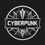 Placeholder: Cyberpunk company logo, cyberpunk, black and white