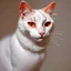 Placeholder: قطة بيضاء بها خطوط برتقالية
