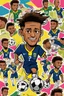 Placeholder: Neymar Brazilian soccer player Carton 2d