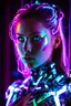 Placeholder: Photography Visual Art Cyborg Girl in Neons Light Art