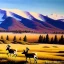 Placeholder: Drawing of 'PRONGHORN',River,snow,Meadow,mountains,painting by Earl Norem, simon Bisley,frazetta,西嘛哒, evan lee, Vallejo,kelly oil on canvas, cinematic composition, extreme detail,fit full head inside picture,8k