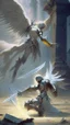 Placeholder: angel reaching a dead paladin, battlefield in the background