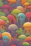 Placeholder: Bubble Butt Aliens; Symbolism; 1970's fall color gradient