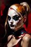 Placeholder: harley quinn nude, surrealisme, style caravage, close portrait