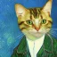 Placeholder: Portrait of a cat by Van Gogh HDR, UHD, 64K --v 4