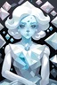 Placeholder: Surrealist painting of white diamond from Steven Universe