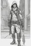 Placeholder: male human rogue adventurer in a city