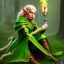 Placeholder: romantic fantasy spray painting, portrait of cute green eyed blonde robed elf poet with cute ornament,sitting in swing, loosing torch in magical forest