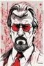 Placeholder: an intimidating disgusted and menacing looking Hans Gruber wearing red-tinted glasses