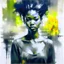 Placeholder: deep powerful evocative african portrait abstract painting,JEREMY MANN ,charcoal pencil strokes cross hatch technique minimalist illustration