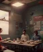 Placeholder: Realistic scene, American shot view, 0 gravity, levitating man and woman sitting in cafeteria and having breakfast, Wes Anderson, fly, floating, soft color, highly detailed, unreal engine 5, ray tracing, RTX, lumen lighting, ultra detail, volumetric lighting, 3d, finely drawn, high definition, high resolution.