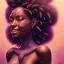 Placeholder: Portrait of black woman psychedelic, smiling, sango fantasy, fantasy magic, intricate, sharp focus, illustration, lot's of grain on the skin, tribal tatoos,highly detailed, digital painting, concept art, matte, masterpiece, one head, high key lighting, volumetric light high details psychedelic background