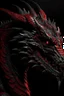 Placeholder: Ultra realistic photograph of dragon dark skin with red highlights dark fantasy