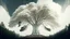 Placeholder: Giant white tree in a small sized forest reaching in to the sky.
