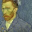 Placeholder: a van gogh painting with a gray cat smoking