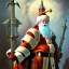 Placeholder: art by brom, santa with a broad sword, ice palace, sexy blonde fairy, russian orthodox