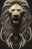 Placeholder:  lion alien, head,8 eyes, evil, 8k, finely detailed, photo realistic, HR Giger style