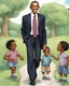 Placeholder: Storybook character, presidentBarack Obama, full body, for children story books