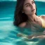 Placeholder: woman rising from the water, realistic, beautiful woman, high definition, 8k