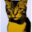 Placeholder: portrait of tabby cat by andy warhol