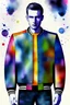 Placeholder: Wearing an abstract watercolor jacket