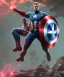 Placeholder: captain america long hair, red and black, shooting spider web from wrist, full body close up, soft light atmosphere, light effect，vaporwave colorful, concept art, smooth, extremely sharp detail, finely tuned detail, ultra high definition, 8 k, unreal engine 5, ultra sharp focus