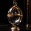 Placeholder: A glass Faberge orb hanging from a belt containing the universe