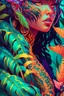 Placeholder: Tropic Viper Girl, Highly detailed, Vibrant colors, Sharp focus, art by mandie manzano and lois van baarle, tropical foliage in background, Fantasy, Intricate, Matte, trending on artstation.