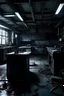 Placeholder: Creepy metal hightech Medical lab dark derelict