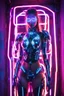 Placeholder: Photography Cyborg Girl in Neons Light Art