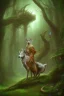 Placeholder: dream deer god druid deep forest green mystic