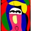 Placeholder: portrait of a woman joan miro style