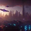 Placeholder: A city from the future with airplanes in the shape of a crescent, steampunk, unreal 5, octane render, cinema4d, dynamic lighting, dramatic lighting, 4k, redshift render, highly detailed, hyper realistic,center camera