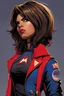 Placeholder: Kamala Khan aka Marvel-Punk, Punk Rock Style Fashion take on her costume, punk rock hair style, illustrated by Sean Gordon Murphy