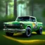 Placeholder: volumetric forest lush nature environment and background, concept study, close-up pencil sketch and color marker of 1955 chevrolet nomad monstertruck, house of kolor candy paint, hot wheels™, custom, car-toons, big moster truck, classic huge monster wheels, realistic shaded volumetric lighting, ambient occlusion, anime, backlight, random custom bodywork and coachbuilding by roy brizio