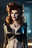 Placeholder: younger Rene Russo as evil queen in leather, cleavage, angry, stern look, unreal 5, octane render,cinema4d, dynamic lighting, dramatic lighting, 4k, redshift render, highly detailed, hyper realistic