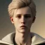 Placeholder: realistic portrait, medieval fantasy setting, man, 20 year old, messy blond hair, round face, naïve, round face, UHD