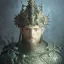 Placeholder: Insanely detailed photograph of an “portrait of an D&D fighter wearing a ivy colored medium armor”, intricate calvary hat, stern clear face and hyperdetailed painting by Ismail Inceoglu Huang Guangjian and Dan Witz CGSociety ZBrush Central fantasy art album cover art,8K, hdr, epic, mysterious, ominous, hands focused on a glowing D20, jewelry, motivated