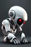 Placeholder: robot is crying with broken heart