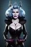 Placeholder: Mae West as evil queen in black leather, leather, busty, cleavage, angry, stern look. character design by cory loftis, fenghua zhong, ryohei hase, ismail inceoglu and ruan jia. unreal engine 5, artistic lighting, highly detailed, photorealistic, fantasy