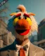 Placeholder: Realistic image, hybrid character, Sesame Street muppet, head, man body, human arms and hands, Shirt and tie, Wes Anderson style, concept art, smooth, unreal engine 5, god lights, ray tracing, RTX, lumen lighting, ultra detail, volumetric lighting, 3d, finely drawn, high definition, 4k.