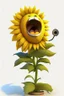 Placeholder: cheery sunflower avatar singing full body