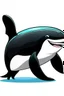 Placeholder: cartoon orca standing