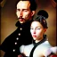 Placeholder: portrait of a men and a woman velazquez style