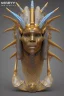 Placeholder: Aztec male African Egyptian alien, cracks in the voodoo head, wicked, eyes, crown, Elephant, 8k, finely detailed, photo realistic, tiger turquoise skull head gold dragon space alien snow skeleton gold hornytoad silver crown silver eyes