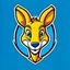 Placeholder: Kangaroo Mascot Logo in the style of 1997 pop culture and with a fancy and professional look to it.