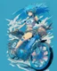 Placeholder: Anime design on a bike in blue