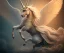 Placeholder: unicorn glowing, surreal fantasy art, highly detailed, intricate patterns on wings, soft studio lighting, smooth dark blue background 64k